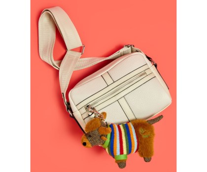 Tweed Highland Cow Bag Charm lifestyle website